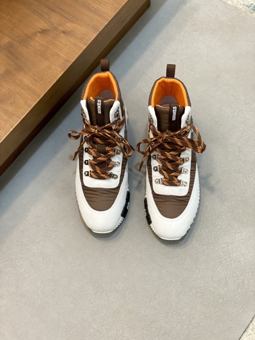 Hermes Men's High-Top Sneakers in Leather and Waterproof Fabric 1 Hermes Men's High-Top Sneakers in Leather and Waterproof Fabric