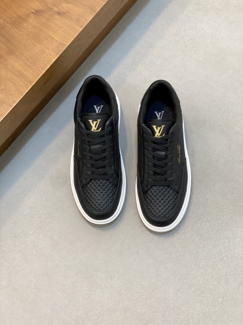Men's Premium Leather Sneakers with Monogram, Lightweight and Comfortable 1 Men's Premium Leather Sneakers with Monogram, Lightweight and Comfortable