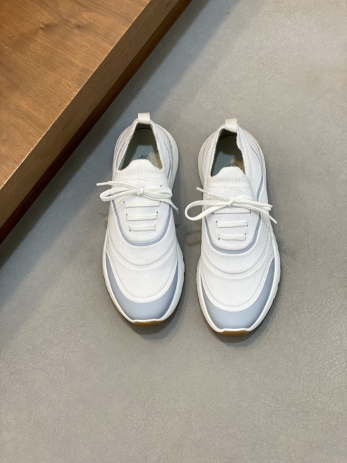 Brunello Cucinelli Men's White Suede & Knit Sneakers - Comfort & Style 1 Brunello Cucinelli Men's White Suede & Knit Sneakers - Comfort & Style