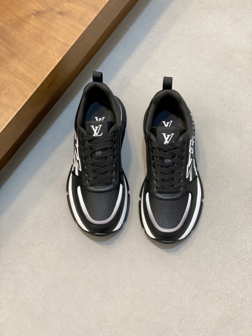 Louis Vuitton Trainer Sneaker: Black Leather, Virgil Abloh Design, Sizes 39-44 1 Louis Vuitton Trainer Sneaker: Black Leather, Virgil Abloh Design, Sizes 39-44