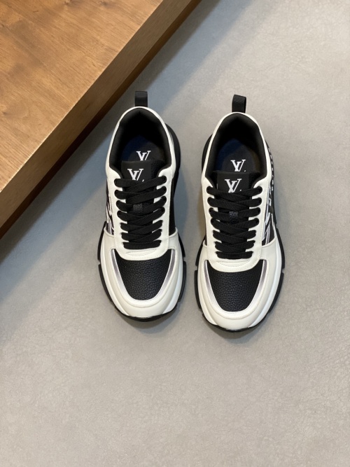 Louis Vuitton Trainer Sneaker: Black & White Leather, Virgil Abloh Design 1 Louis Vuitton Trainer Sneaker: Black & White Leather, Virgil Abloh Design
