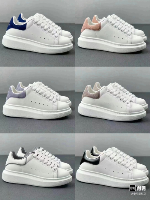 Alexander McQueen Leather Platform Sneakers Lace-up Casual Shoes for Men Women 1 Alexander McQueen Leather Platform Sneakers Lace-up Casual Shoes for Men Women