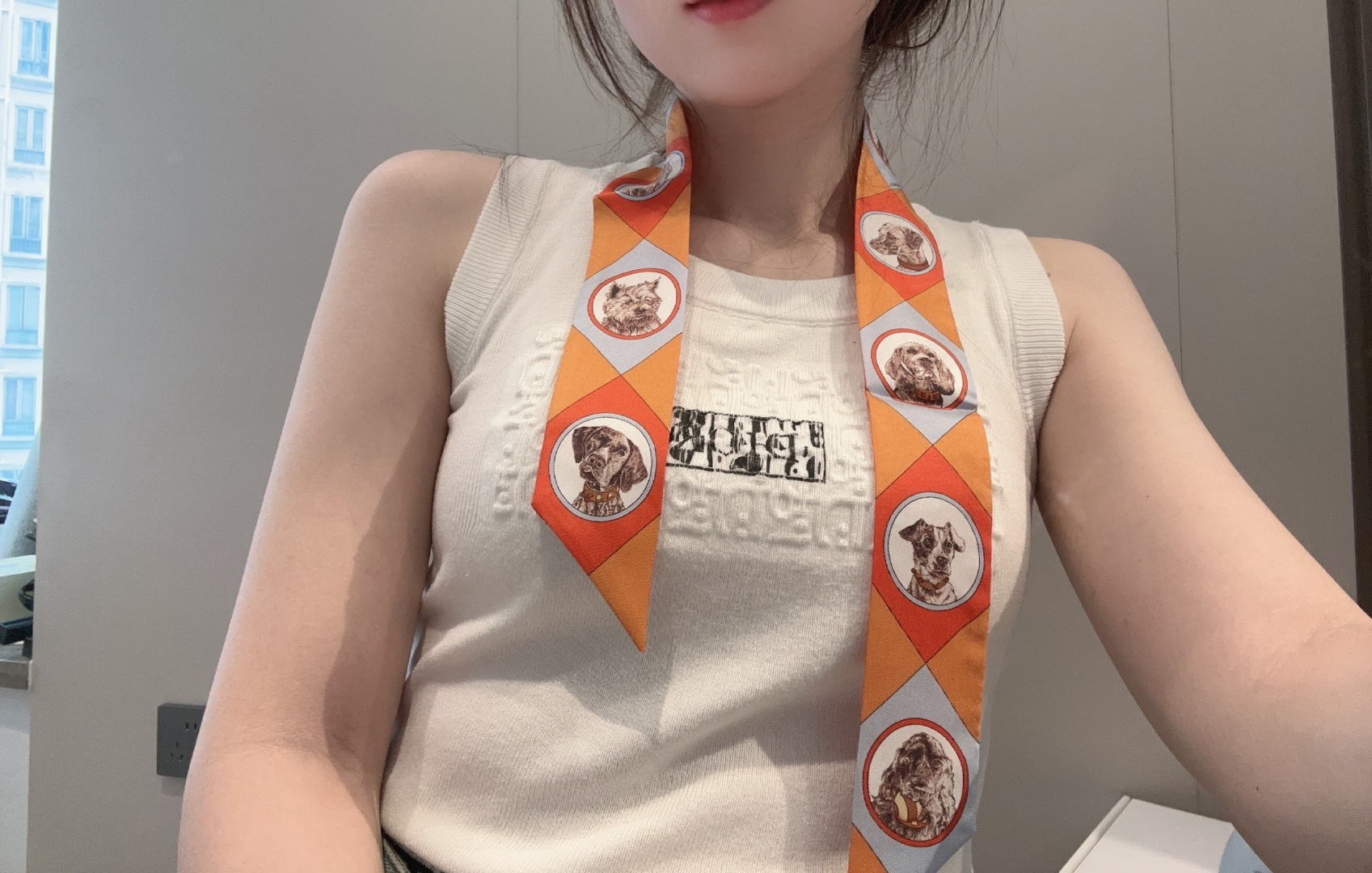 NO:306580,h new, Hermes scarf, collar and dog, 18 Mmillion heavy silk twill, original single quality, 5*86cm streamer, scarf, streamer, hair tie, hermes, real silk19860909h上新,爱马仕丝巾,项圈与爱犬,18姆米重磅真丝斜纹绸,原单品质,5*86cm飘带,丝巾,飘带，发束,hermes,real silk,accessory
