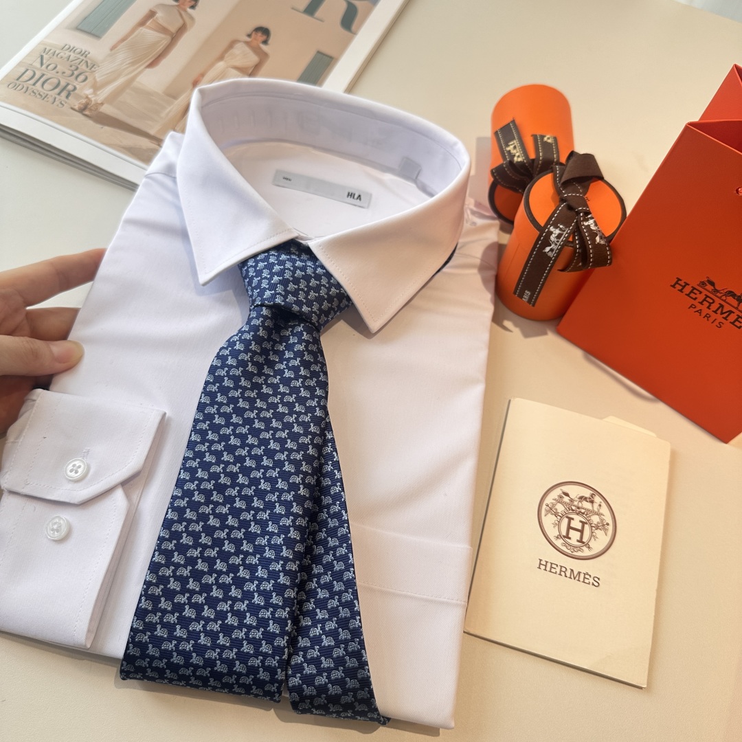 💰85爱马仕动物系列 男士新款领带 👔👔，让男士可以充分展示自己个性。100%顶级斜纹真丝手工定制‼