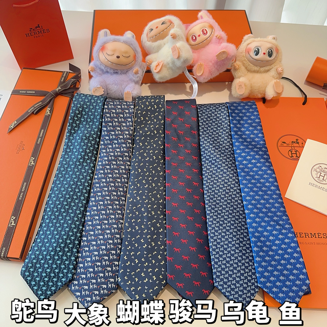 特价爱马仕动物系列 男士新款领带 👔👔，让男士可以充分展示自己个性。100%顶级斜纹真丝手工定制‼
