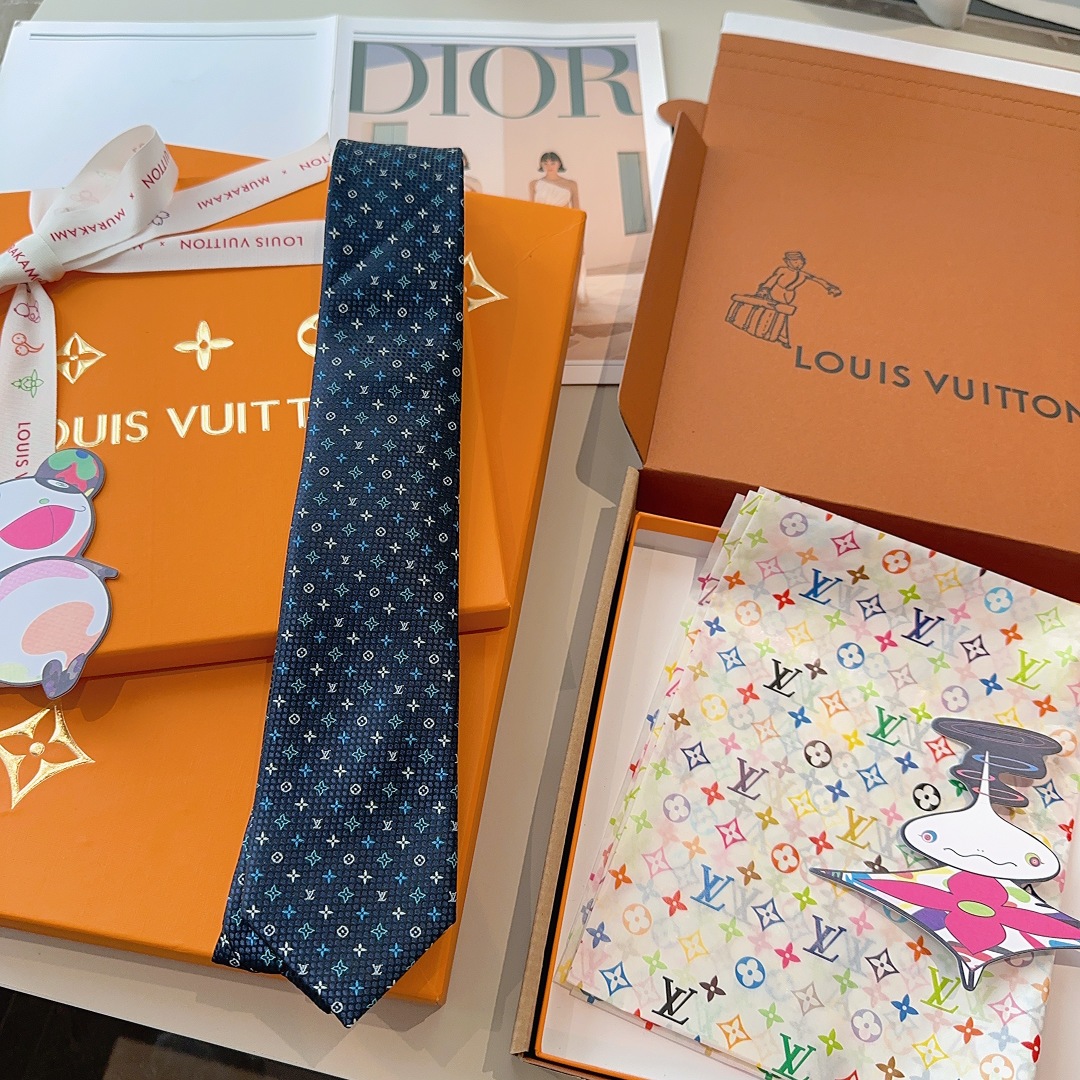 特价特 LV老花领带  ，路易威登经典领带👔老花提花设计，男士必备单品超时尚！高端品质 版型面料都达到品