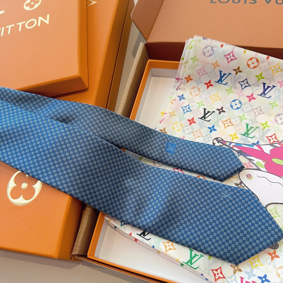特价 LV领带 新款来袭 路易威登经典领带👔「棋盘格子」l'花纹，男士必备单品超时尚！高端品质 版型面料