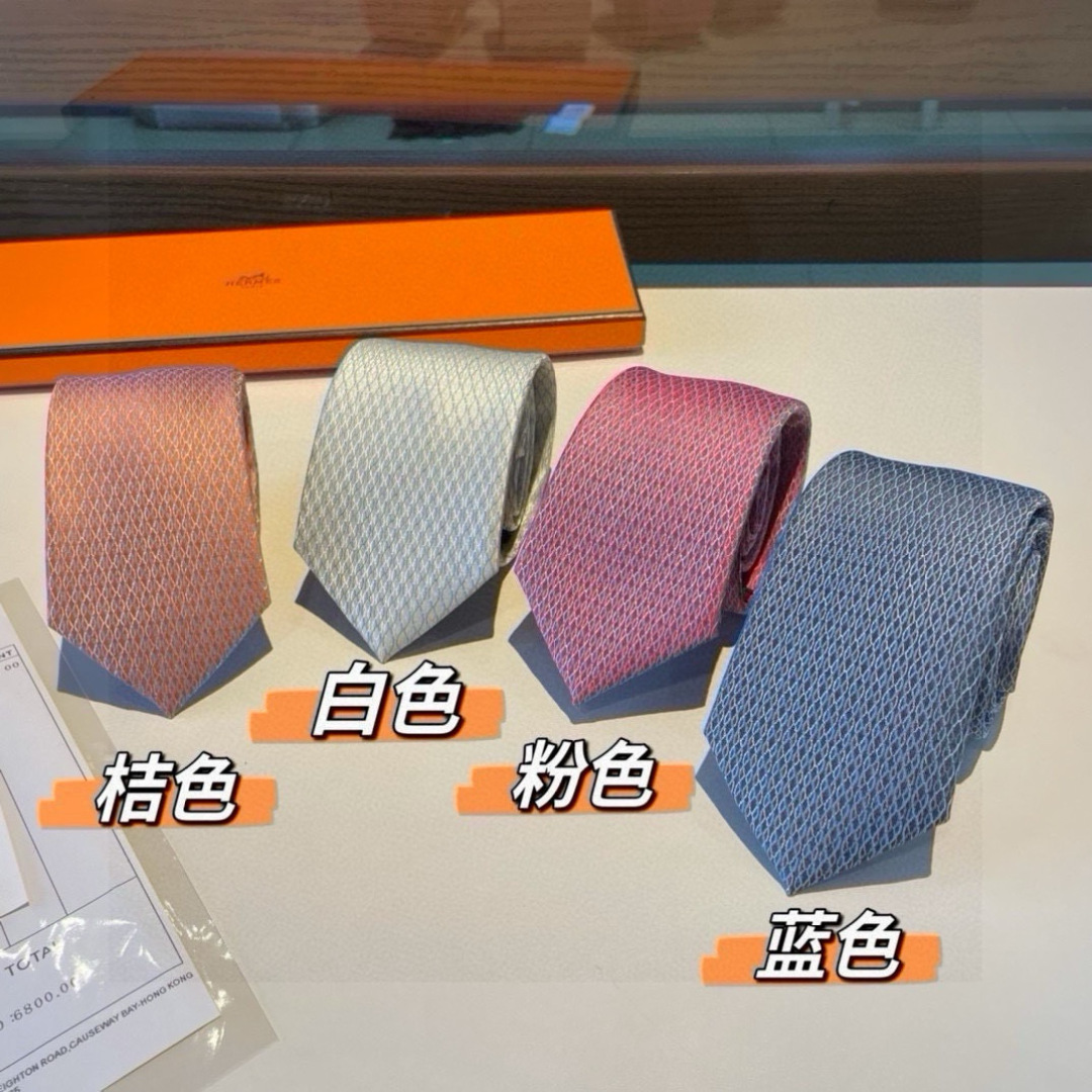 特价领带新款出货啦‼‼爱马仕男士新款领带系列👔👔，让男士可以充分展示自己个性。100%顶级斜纹真丝手工定