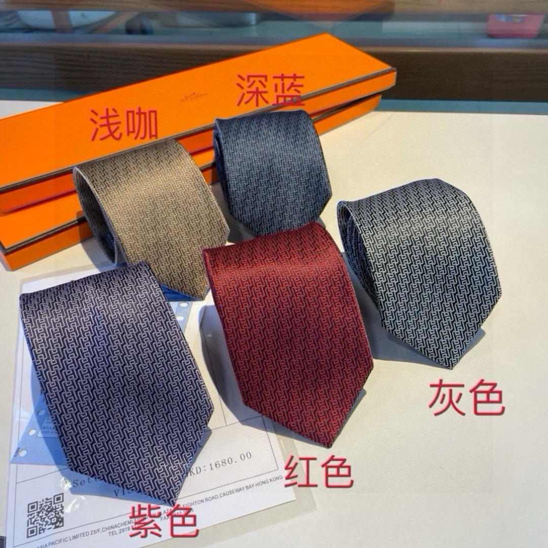 特价爱马仕H字母男士新款领带系列👔👔，让男士可以充分展示自己个性。100%顶级斜纹真丝手工定制‼
