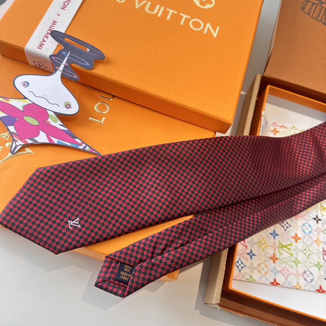 特价 LV领带 新款来袭 路易威登经典领带👔「棋盘格子」l'花纹，男士必备单品超时尚！高端品质 版型面料