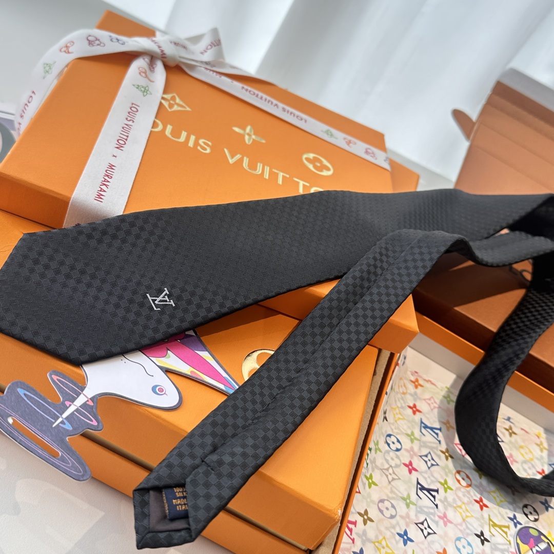 特价 LV领带 新款来袭 路易威登经典领带👔「棋盘格子」l'花纹，男士必备单品超时尚！高端品质 版型面料