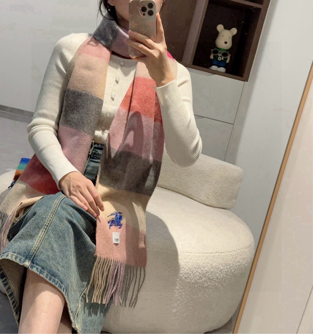 ✨✨Burberry · 巴宝莉双面围巾❗好看的要疯掉了，太有型太有魅力了❗❗非常斯文时尚的秋冬单品！真