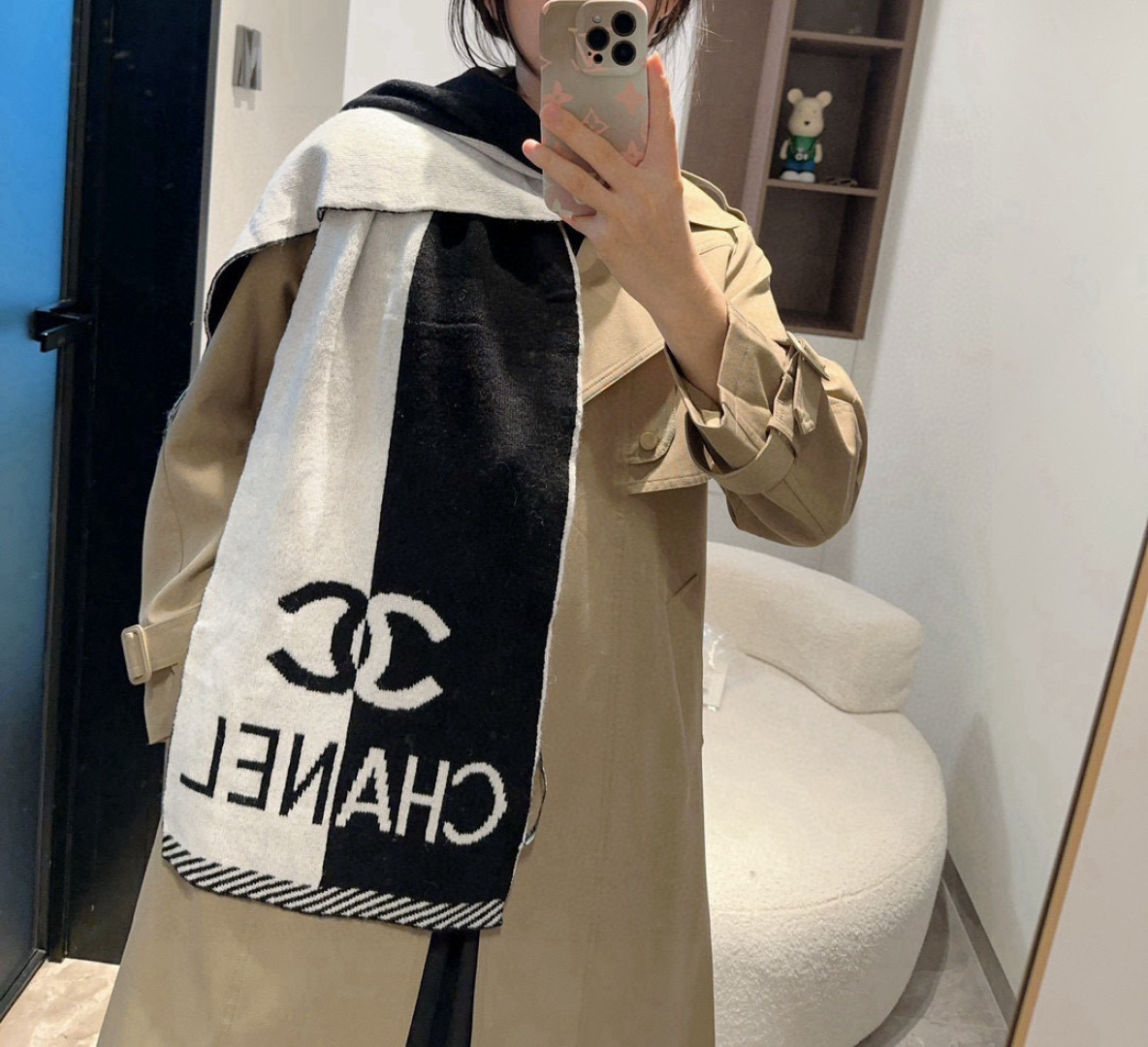 👑👑Chanel24秋冬新款24b针织围巾羊绒针织长巾‼️美翻了[流泪]御用殿堂级极品‼️新款在售 进口