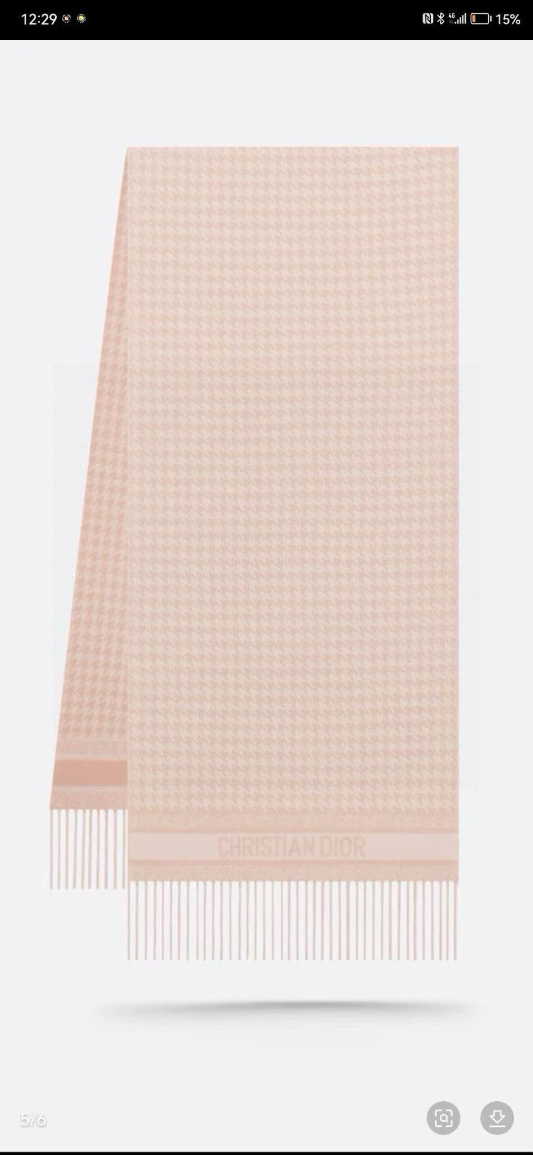 CD千鸟格围巾 又一经典力作 黑白千鸟格双面羊绒羊毛围巾 精纺质地 手感柔软 不起球不扎肉 原版原标 男