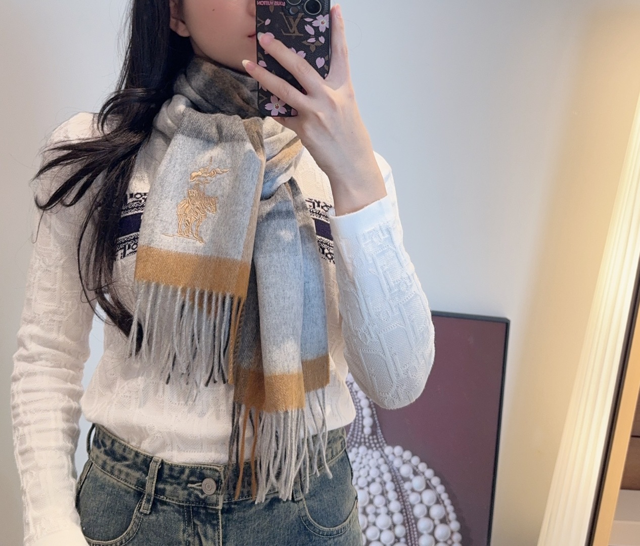 ✨✨Burberry · 巴宝莉双面围巾❗好看的要疯掉了，太有型太有魅力了❗❗非常斯文时尚的秋冬单品！真