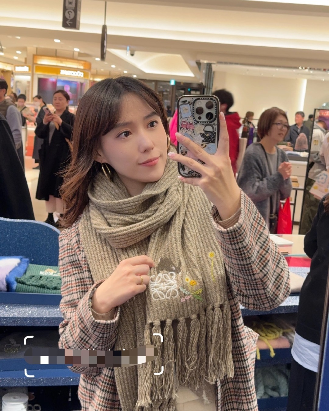 Loewe✖️Sunafujita联名款 小兔花卉刺绣流苏 原单!重磅推荐!新款针织围巾!低调的奢侈感。