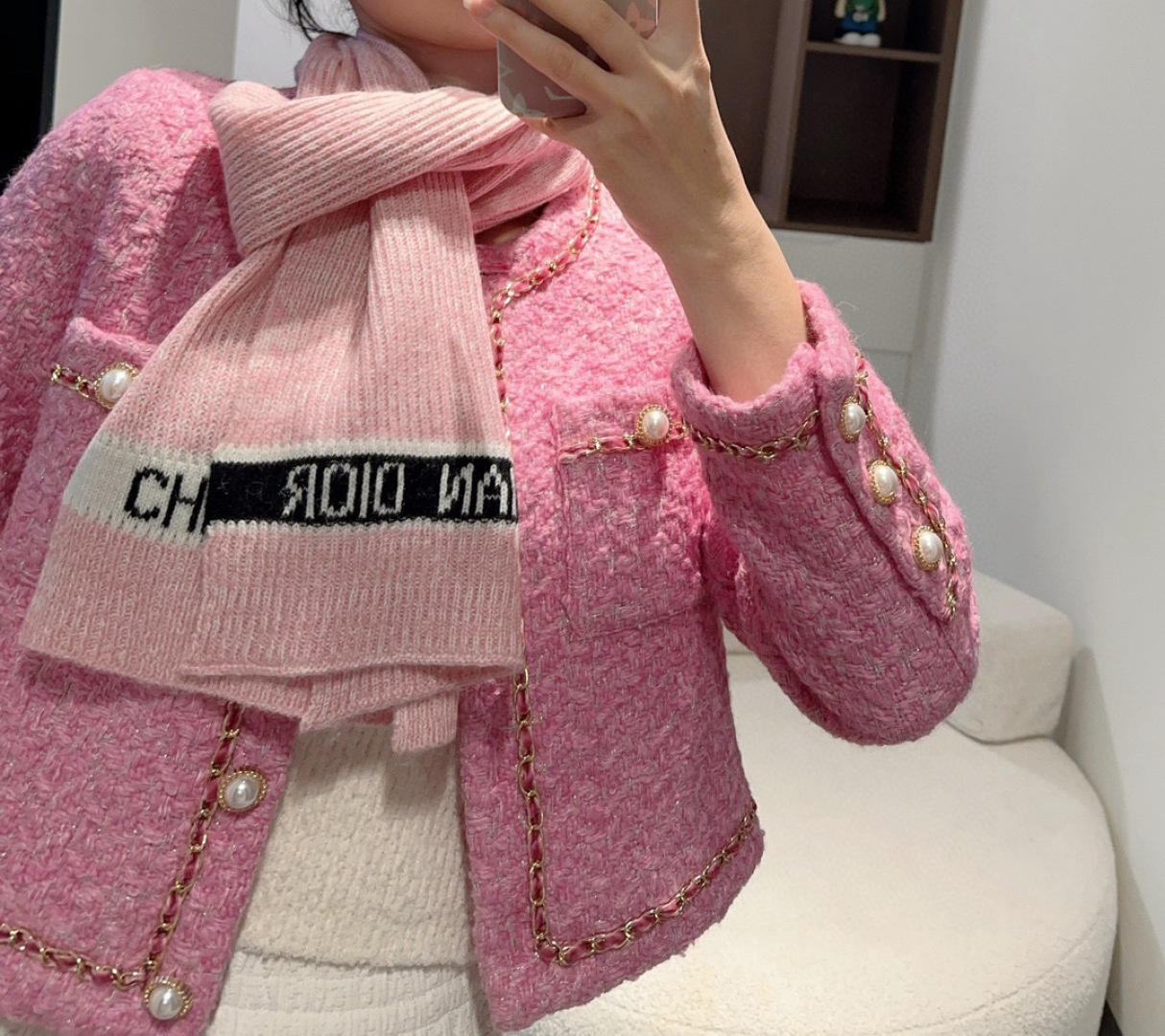 ━━━━ ● Dior迪奥 ● ━━━━Dio*秋冬新品 新款字母印花针织款！经典logo提花时髦少女心