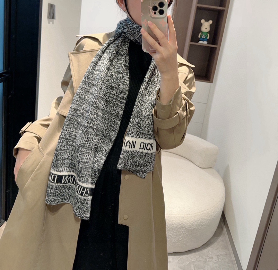 ━━━━ ● Dior迪奥 ● ━━━━Dio*秋冬新品 新款字母印花针织款！经典logo提花时髦少女心