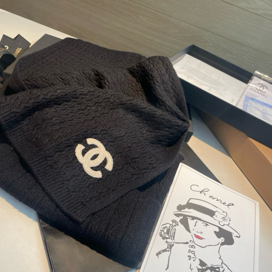 👑👑Chanel24秋冬新款刺绣24b针织围巾羊绒针织长巾‼️美翻了[流泪]御用殿堂级极品‼️新款在售 