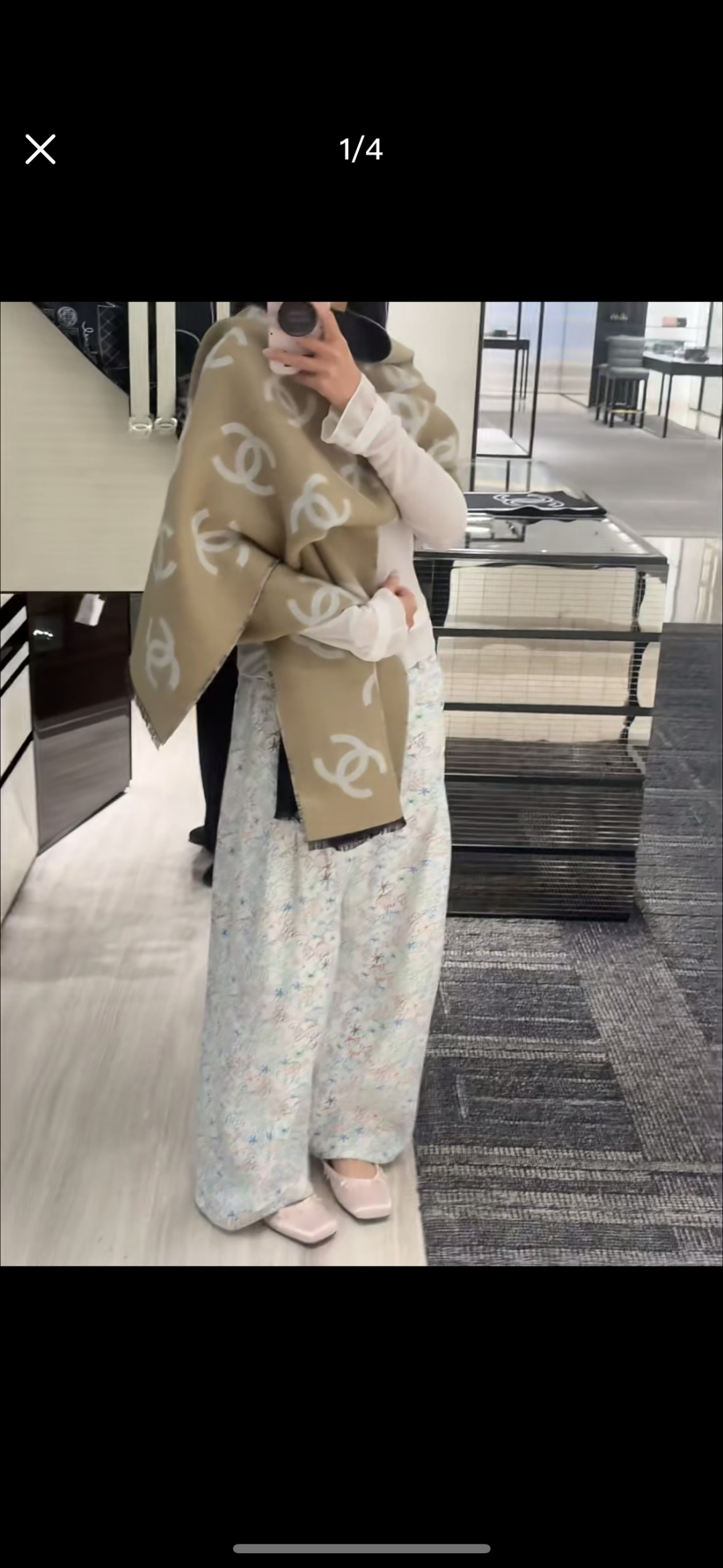 原单𝑪𝒉 50*200cm.100%山羊绒精选顶级山羊绒/绵羊毛/桑蚕丝，融合精湛工艺。触感细腻柔滑，轻