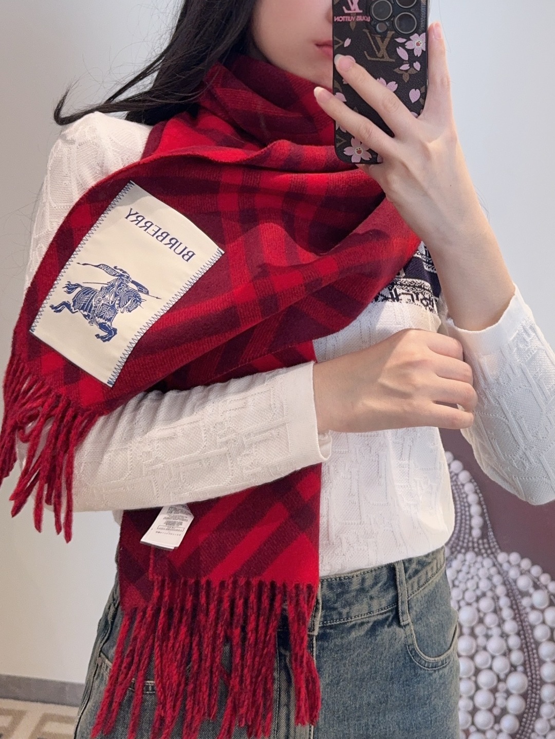 高品质 怒推走量新款🎊巴宝莉官网最新款💥 100%顶级双面山羊绒材质🔥非常保暖👑 柔软亲肤，不扎脖😍经典