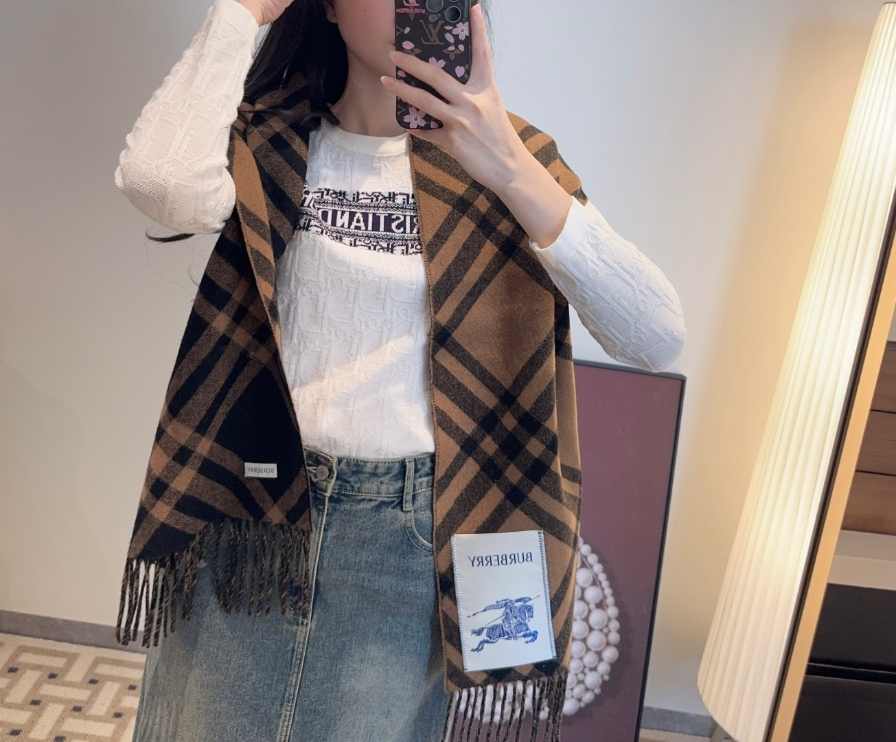 高品质 怒推走量新款🎊巴宝莉官网最新款💥 100%顶级双面山羊绒材质🔥非常保暖👑 柔软亲肤，不扎脖😍经典