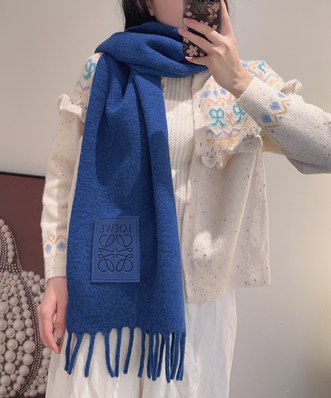 ✨✨【小红书同款】Loewe罗意威新品彩色马海毛围巾❗️斯德哥尔摩的温暖色彩，第一眼便爱上，超高颜值，梦