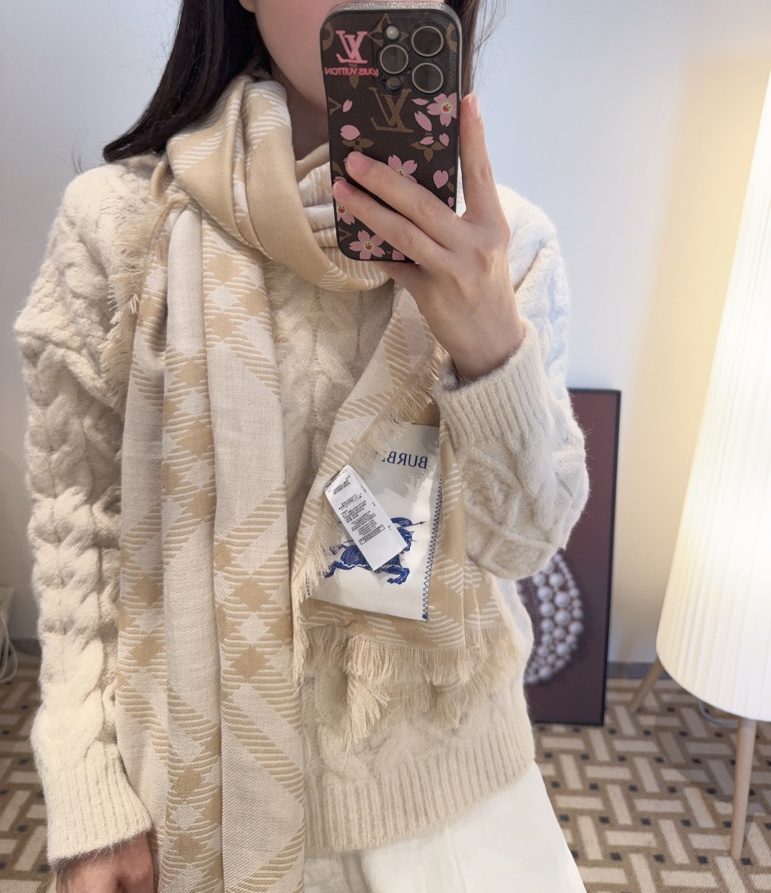 𝐁𝐔𝐑𝐁𝐄𝐑𝐑𝐘 • 𝟐𝟓ꫛꫀꪝ《骑士格纹长巾》张婧仪同款，原单品质！Size：200x65cm 70%