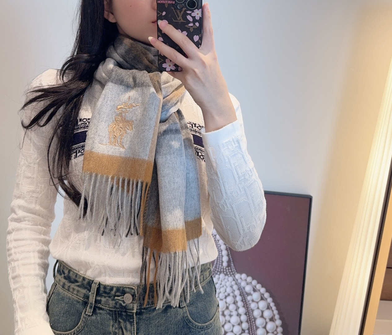 ✨✨Burberry · 巴宝莉双面围巾❗好看的要疯掉了，太有型太有魅力了❗❗非常斯文时尚的秋冬单品！真