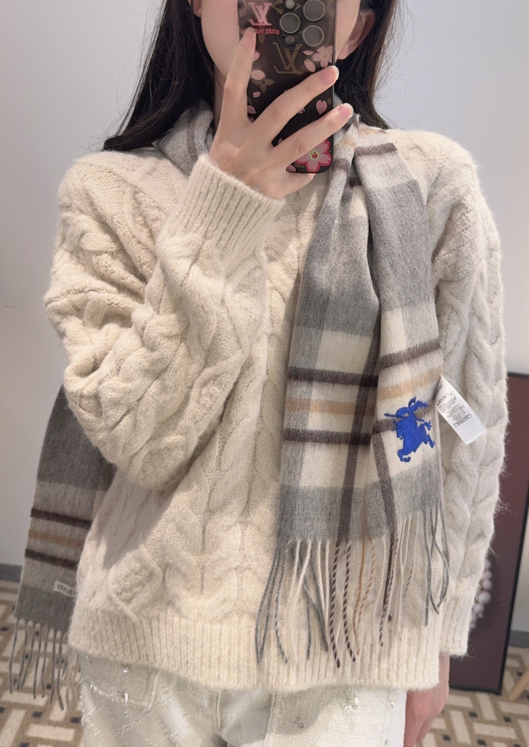 ✨✨Burberry · 巴宝莉双面围巾❗好看的要疯掉了，太有型太有魅力了❗❗非常斯文时尚的秋冬单品！真