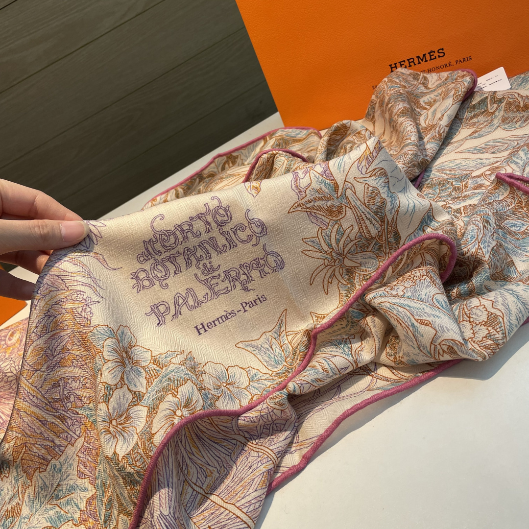 巴勒莫植物园丝巾名称：All‘Orto Botanico di Palermo中文名称：巴勒莫植物园设计