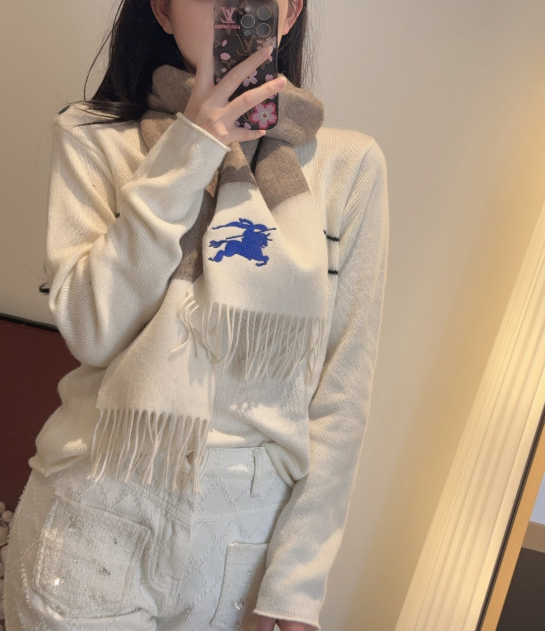 ✨✨Burberry · 巴宝莉双面围巾❗好看的要疯掉了，太有型太有魅力了❗❗非常斯文时尚的秋冬单品！真