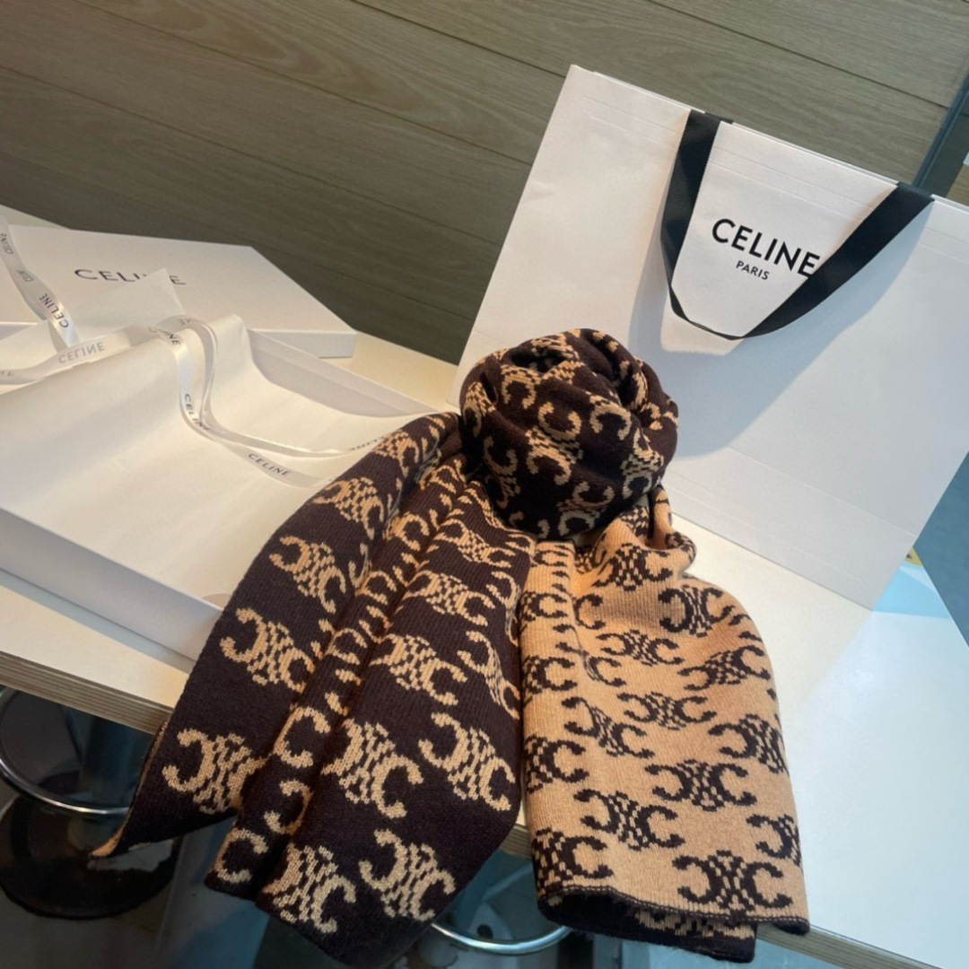 celine scarf CELINE. 100%. size 45*180cm — photo 10