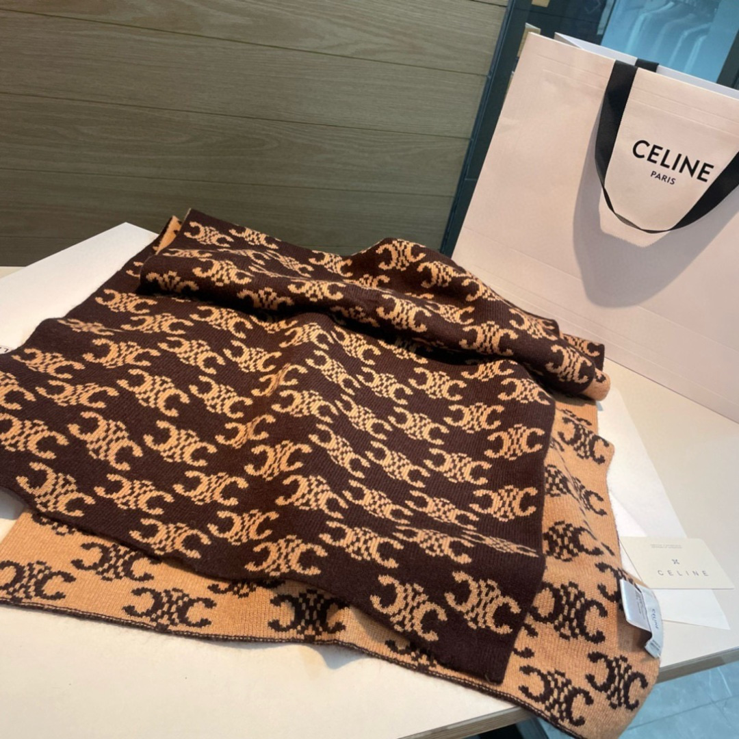 celine scarf CELINE. 100%. size 45*180cm — photo 4
