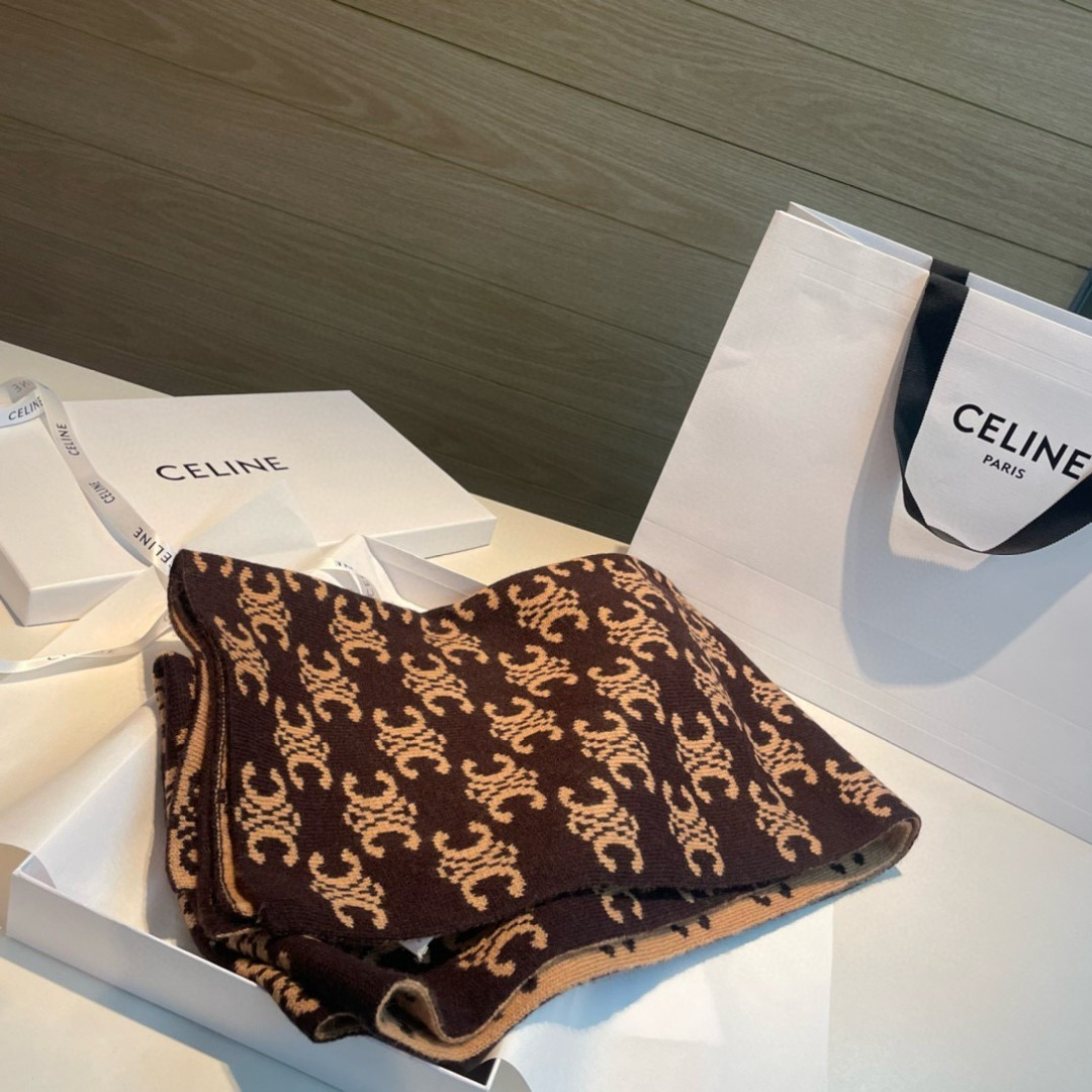 celine scarf CELINE. 100%. size 45*180cm — photo 3