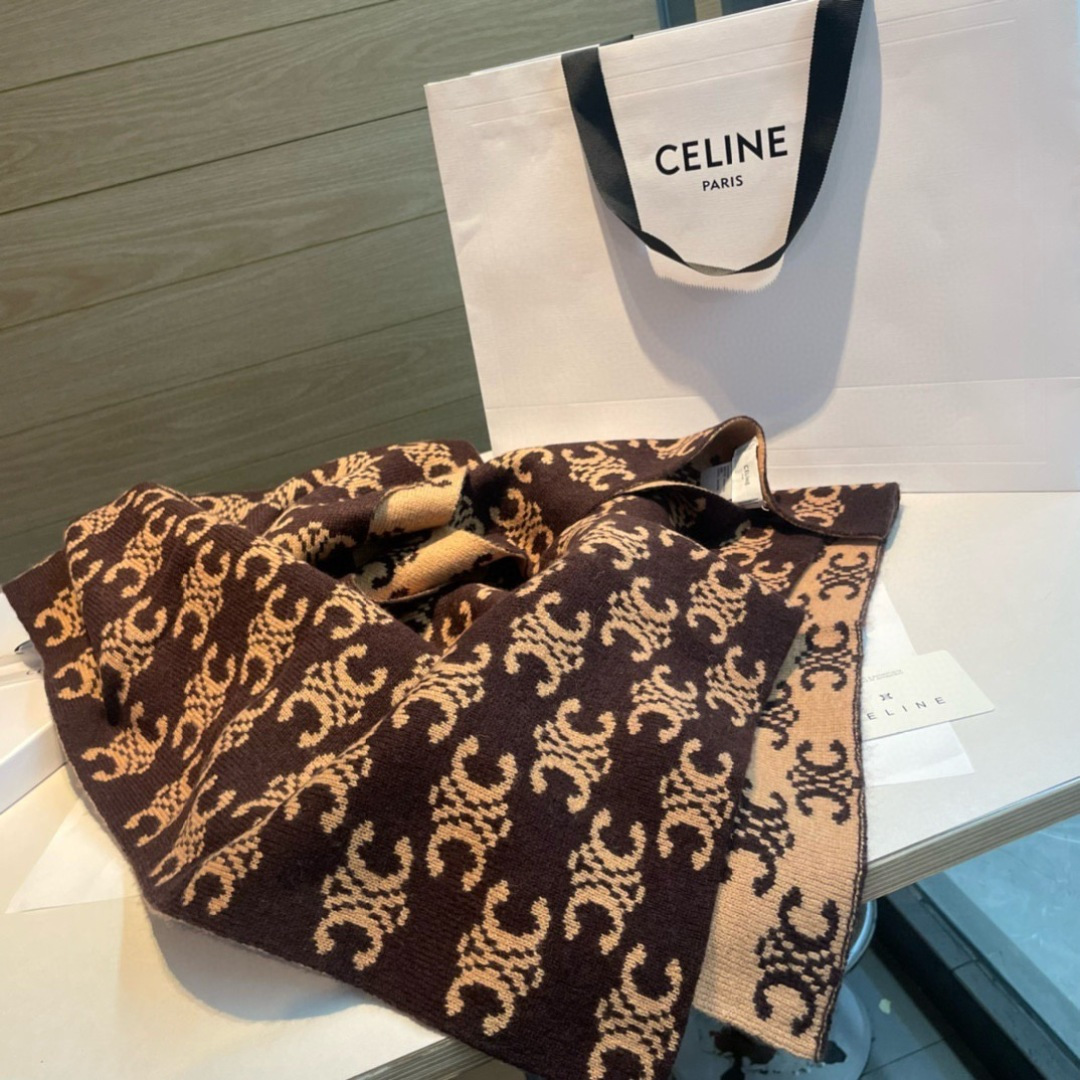 celine scarf CELINE. 100%. size 45*180cm — photo 7
