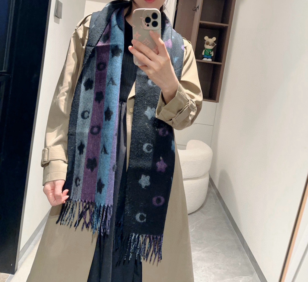 NO:711345,COACH is so pretty too!  Not only has the appearance but also the quality, it feels super soft and comfortable, size 18030cm high version scarf, high version scarf, coach, coach19860909COACH蔻驰也太好看了吧！不仅有颜值还有品质,手感超级软糯和舒服,尺寸18030cm高版本围巾,高版本围巾,coach,coach,scarf