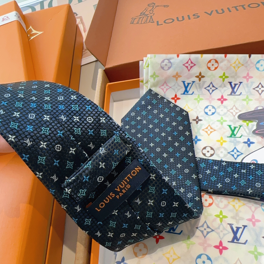 特 LV老花领带 ，路易威登经典领带👔老花提花设计，男士必备单品超时尚！高端品质 版型面料都达到品牌标准