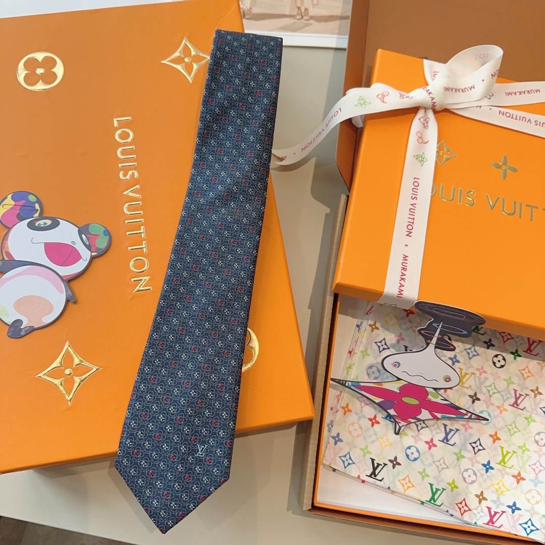 特 LV老花领带 ，路易威登经典领带👔老花提花设计，男士必备单品超时尚！高端品质 版型面料都达到品牌标准