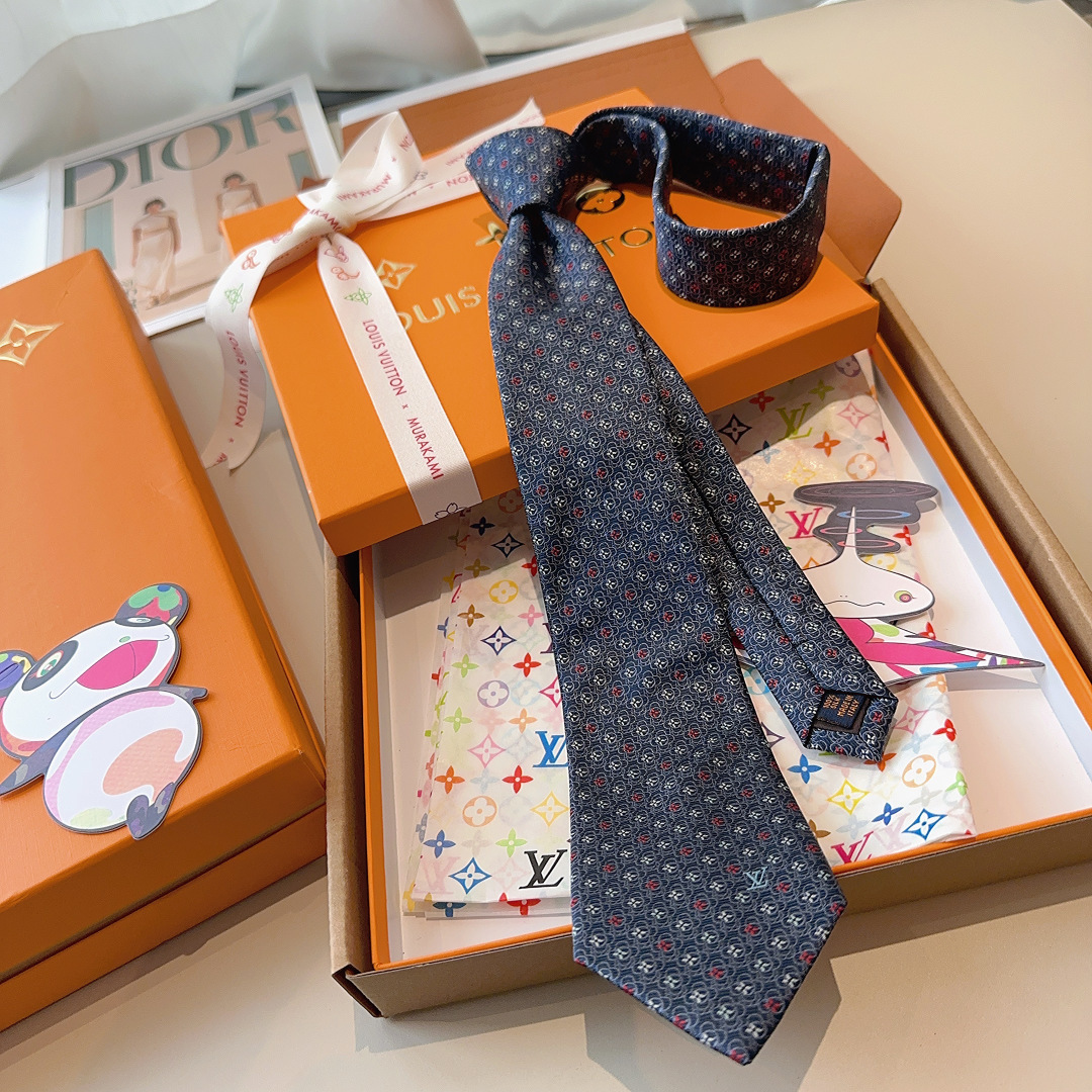 特 LV老花领带 ，路易威登经典领带👔老花提花设计，男士必备单品超时尚！高端品质 版型面料都达到品牌标准