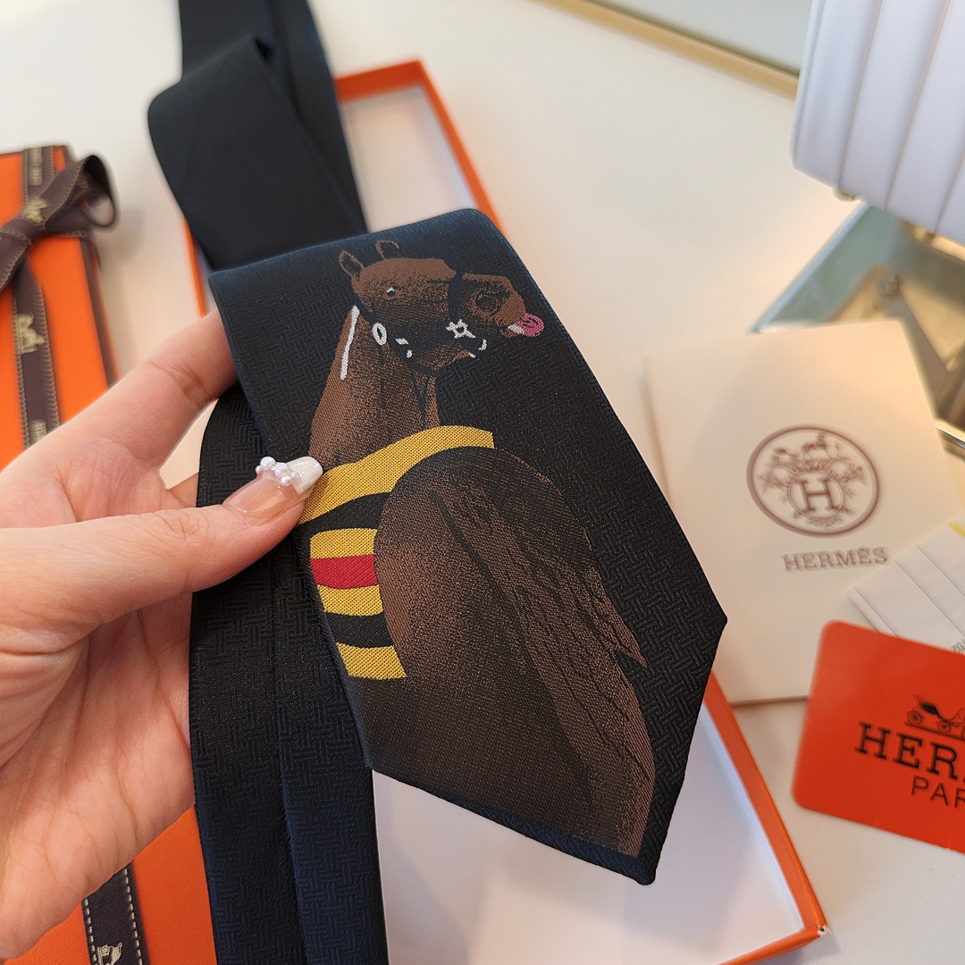 🌾 马年销量版 领带新款出货啦‼️‼️爱马仕男士新款领带系列👔👔，让男士可以充分展示自己个性。100%顶