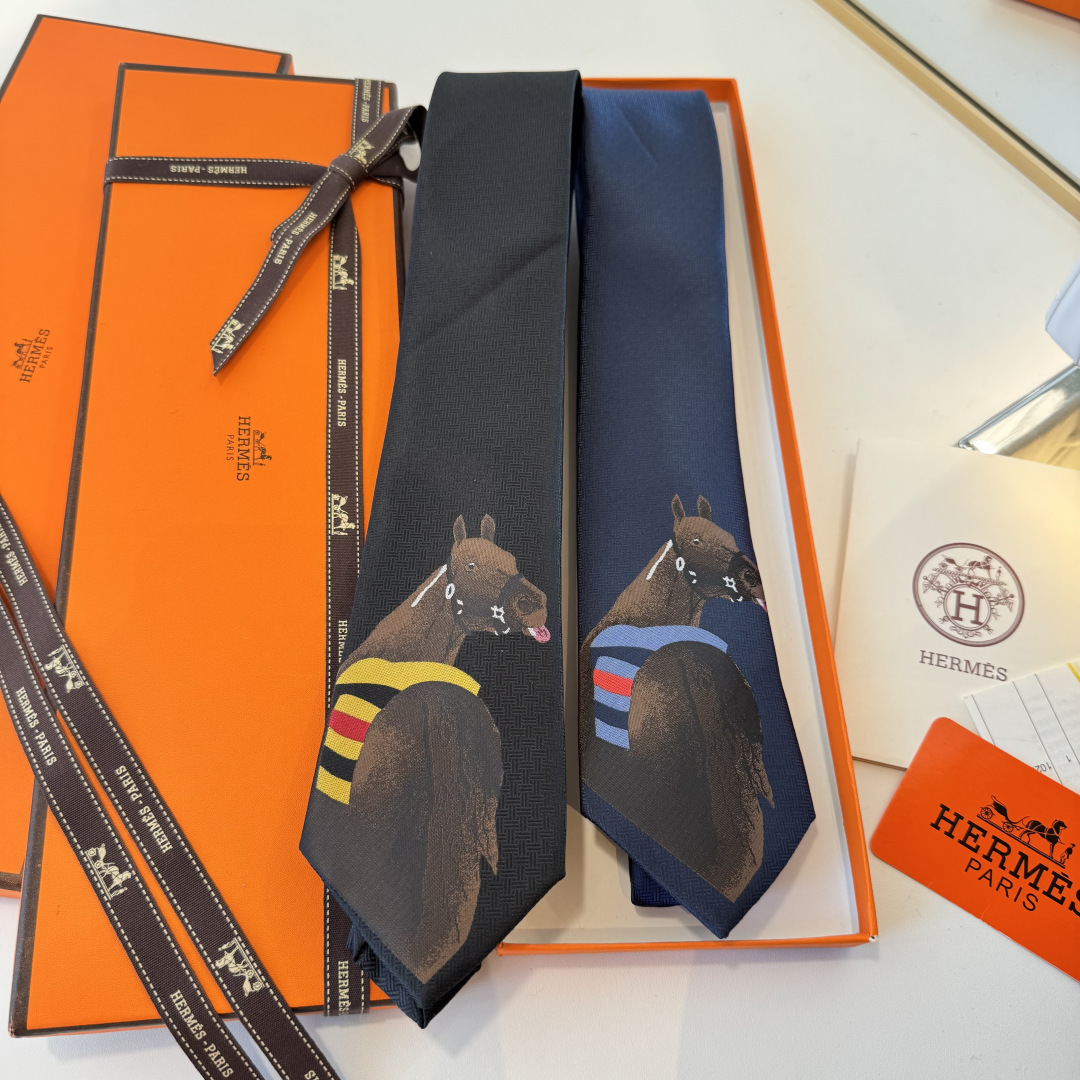 🌾 马年销量版 领带新款出货啦‼️‼️爱马仕男士新款领带系列👔👔，让男士可以充分展示自己个性。100%顶