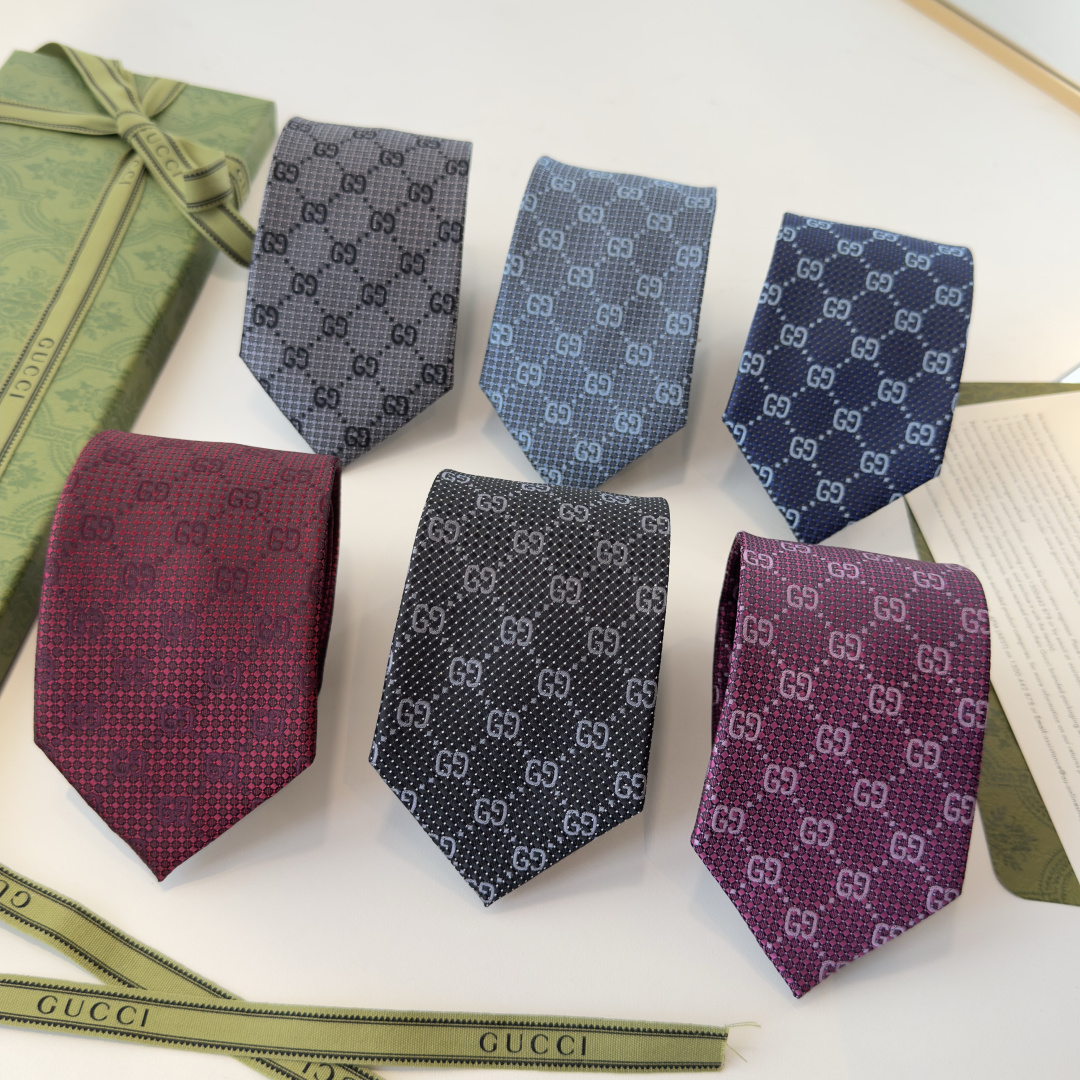 特 G家专柜新款【GG标识印花领带】男士领带👔👔，稀有采用经典小G LOGO提花展现精湛手工与时尚优雅的