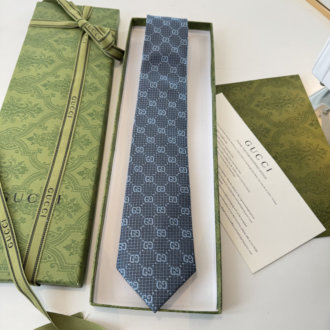 特 G家专柜新款【GG标识印花领带】男士领带👔👔，稀有采用经典小G LOGO提花展现精湛手工与时尚优雅的