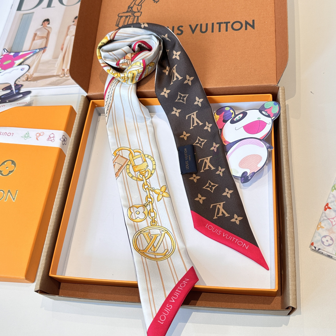 LV scarf Lujia 100% silk 18mm heavy twill material, — photo 9