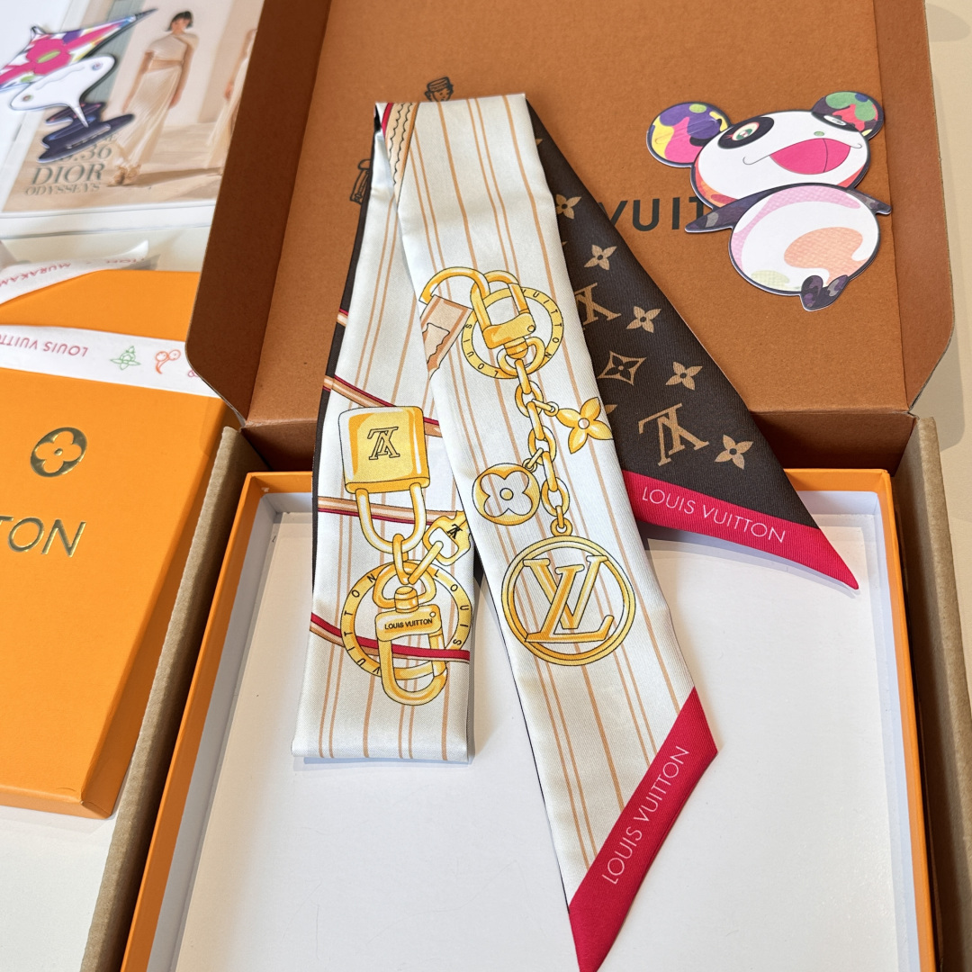 LV scarf Lujia 100% silk 18mm heavy twill material, — photo 4