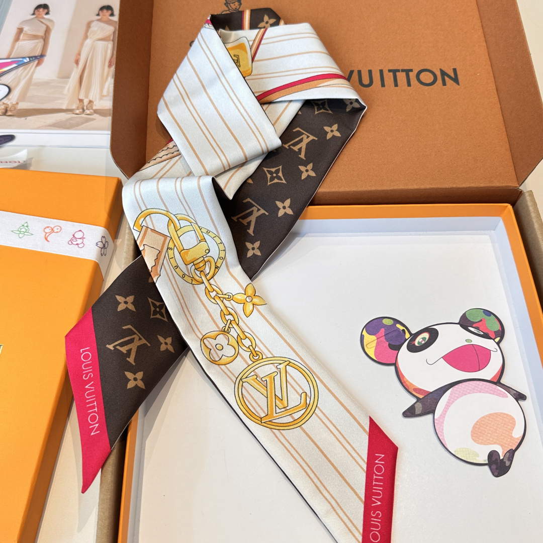 LV scarf Lujia 100% silk 18mm heavy twill material, — photo 7