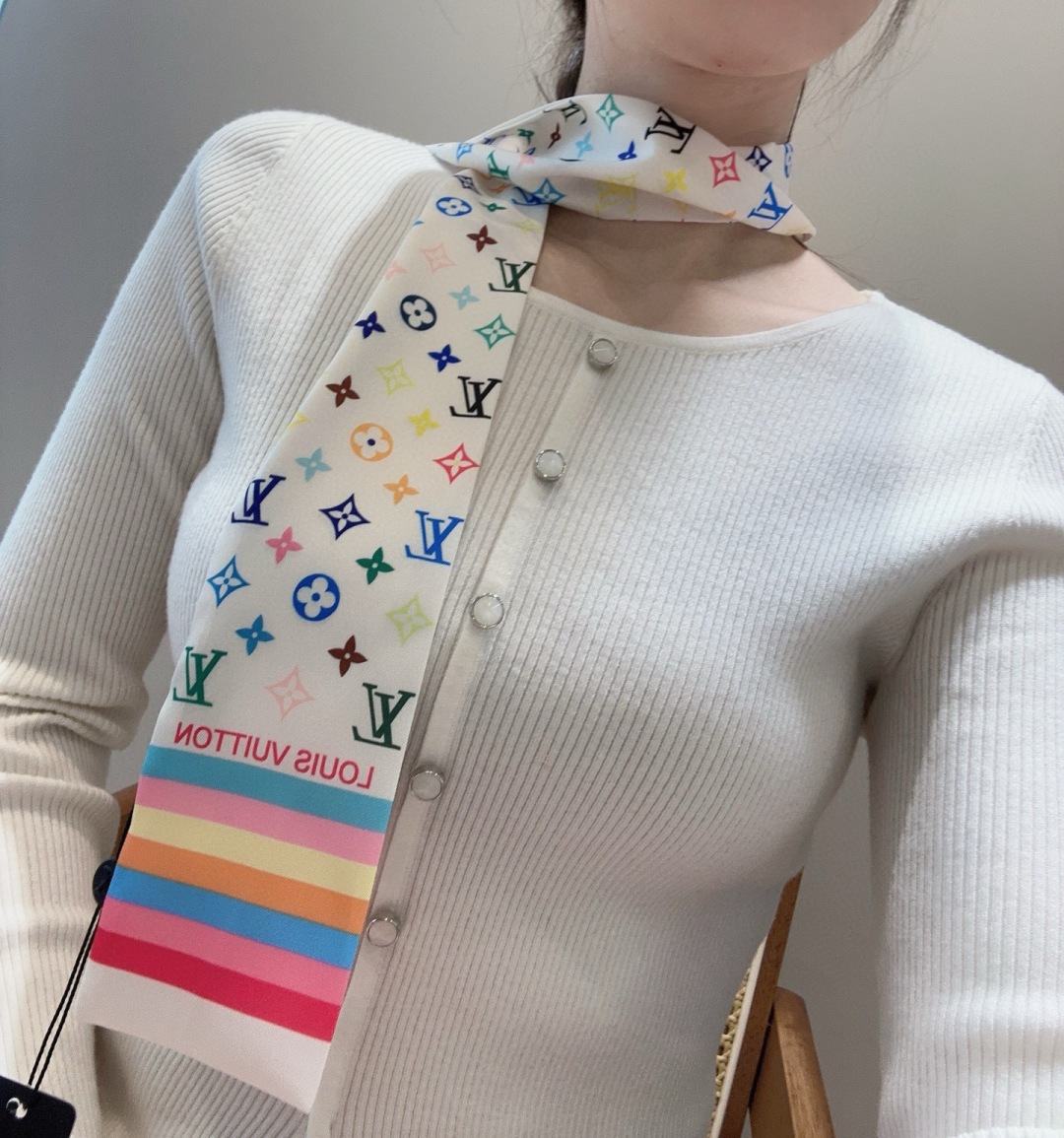 LV sjaal Luvjia zwaar twill materiaal