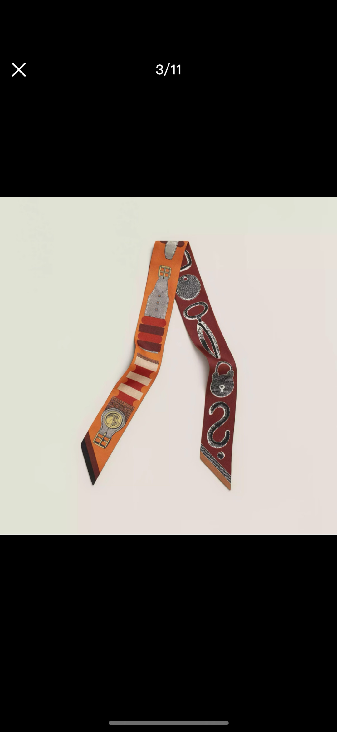 Hermes Scarf Hermes“ ”Twilly (100% )
