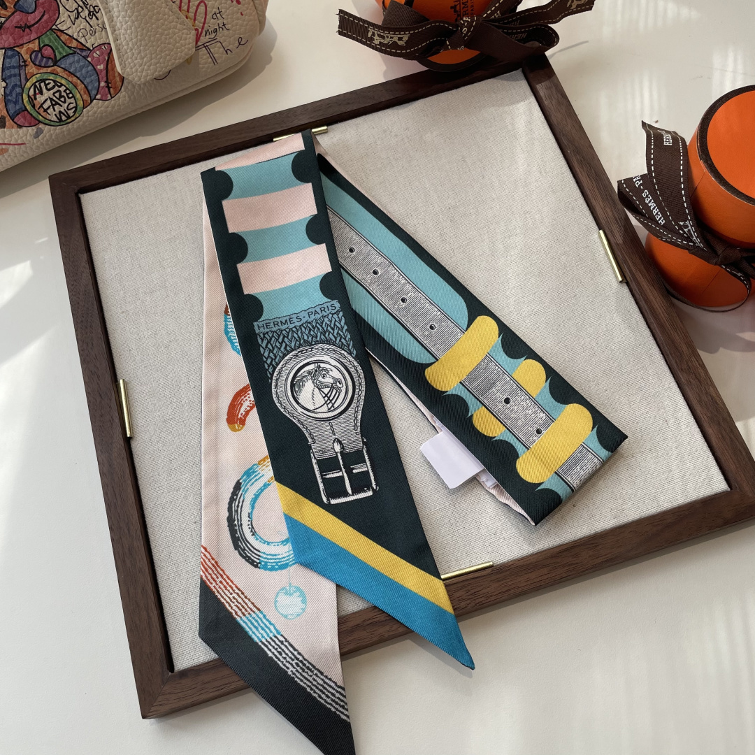 Hermes Scarf Hermes“ ”Twilly (100% ) — photo 3